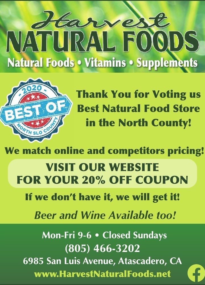 Best of 2020 Winner: Best Health Food, Natural Food, or Grocery • Paso Robles Press – Paso Robles Press
